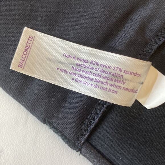 Cacique Black Invisible Backsmoother Lightly Lined Balconette Bra 44DD - Picture 9 of 10